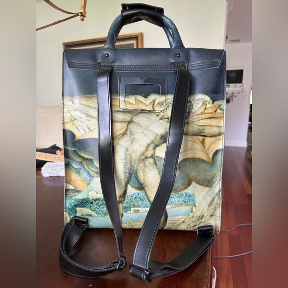 Dr Martens Leather Backpack William Blake Print Unisex Rare - Picture 7 of 13